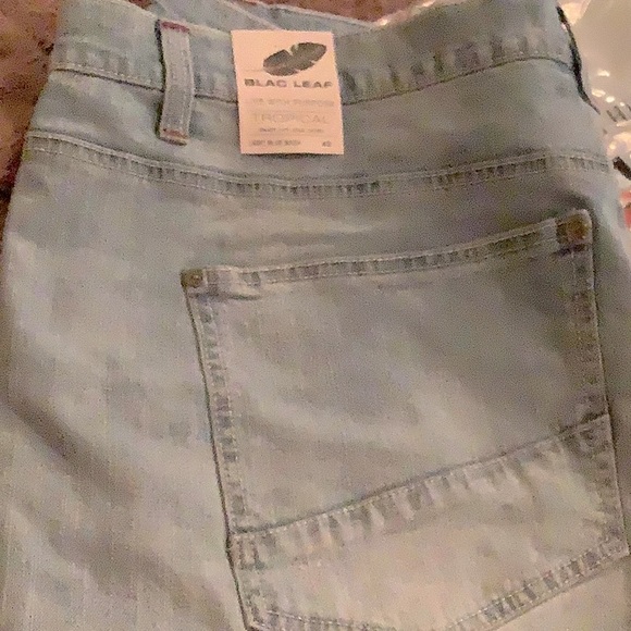 Blac Leaf Tropical Enjoy Life Jean Shorts - 38 - New! - Picture 5 of 5